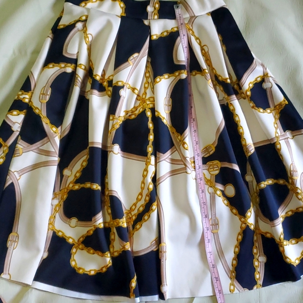Ashley Stewart gold chain design skirt
